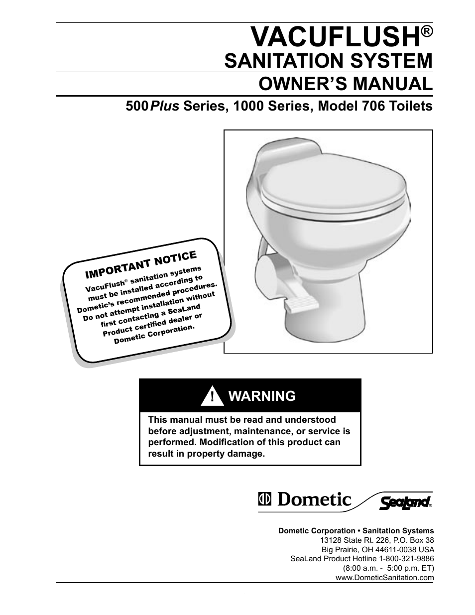 Dometic 706 User Manual | 16 pages