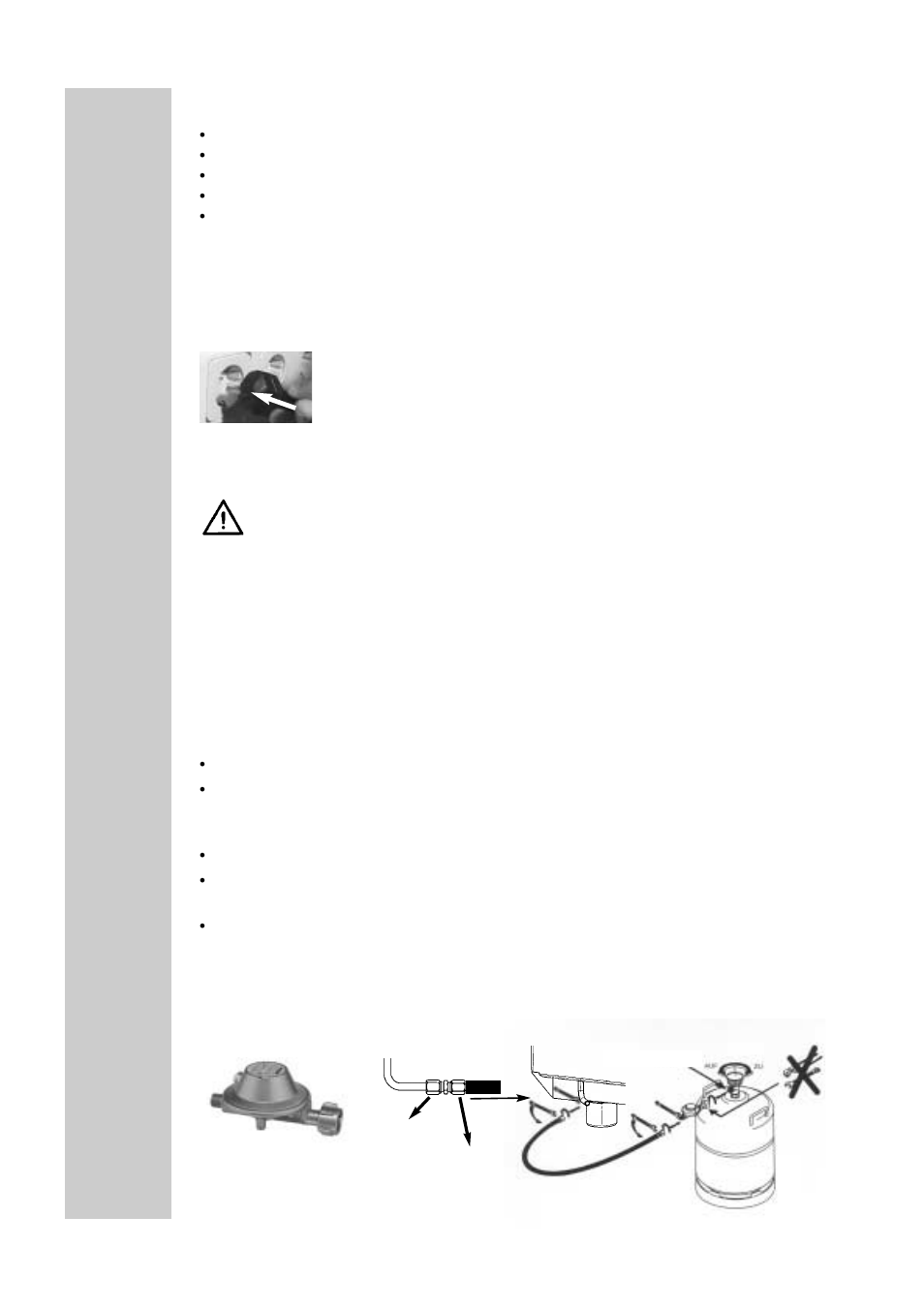 Placing the gas bottle, Electrical connection, Gas connection | Dometic RGE 2000 User Manual | Page 7 / 18