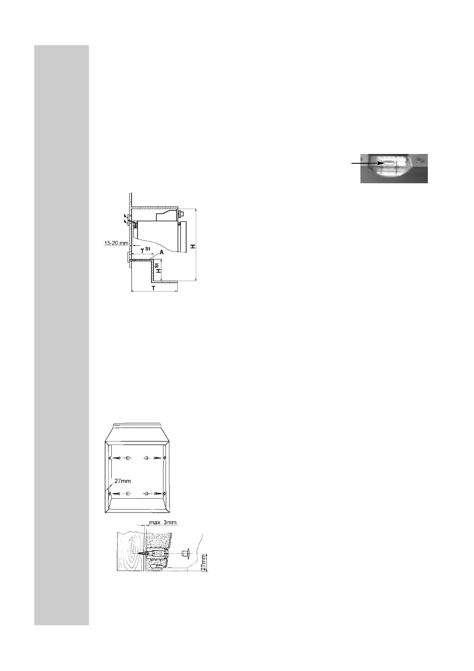 Installation recess, Securing the refrigerator | Dometic RM 7390 (L) User Manual | Page 23 / 30