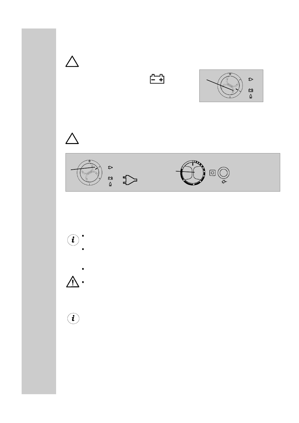 Electrical operation, Gas operation, 12v dc | Mains power | Dometic RM 7390 (L) User Manual | Page 7 / 30