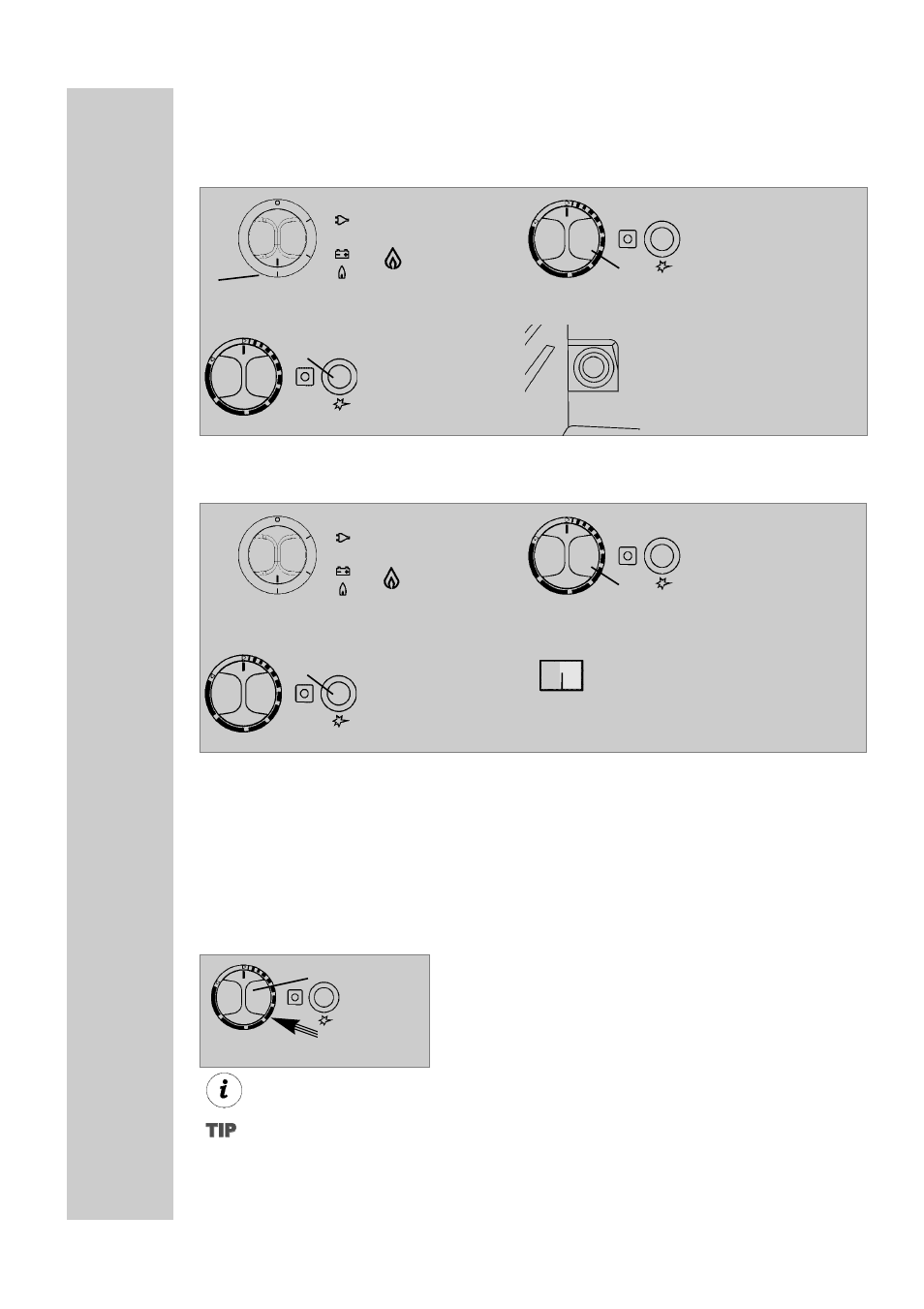 Manual ignition with "piezo igniter, Manual ignition with "battery igniter, Temperature setting cooling compartment | Dometic RM 7390 (L) User Manual | Page 8 / 30