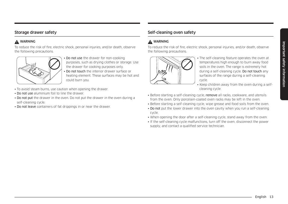 Samsung 30 Inch Freestanding Gas Smart Range Owners Guide User Manual | Page 13 / 164