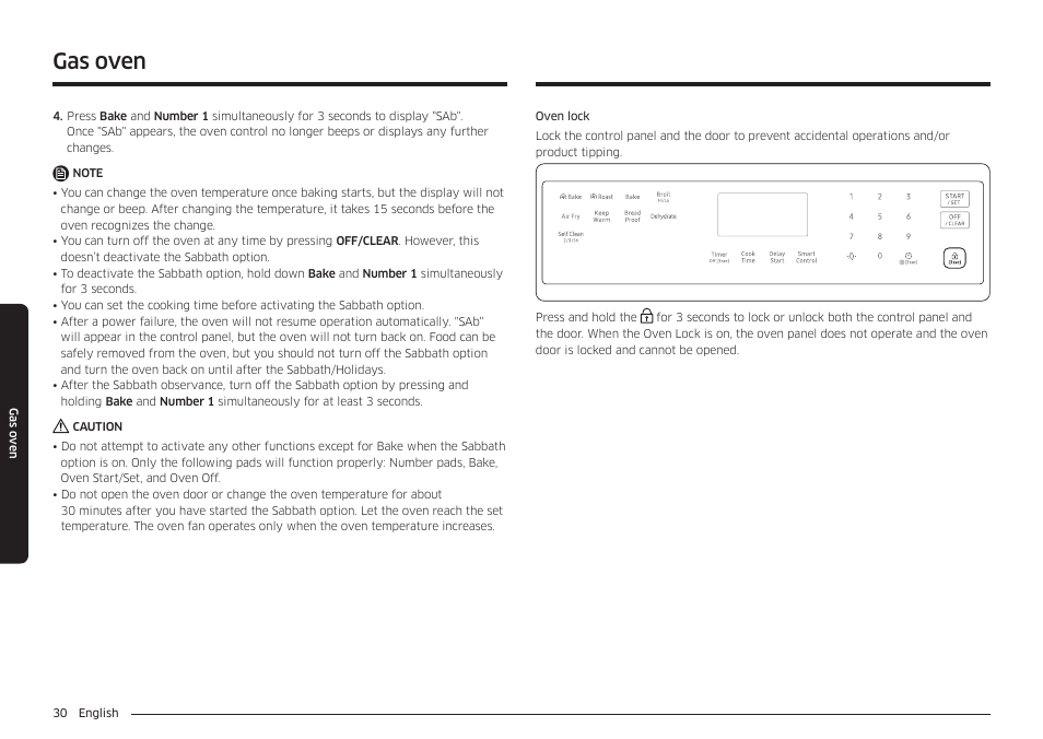 Gas oven | Samsung 30 Inch Freestanding Gas Smart Range Owners Guide User Manual | Page 30 / 164