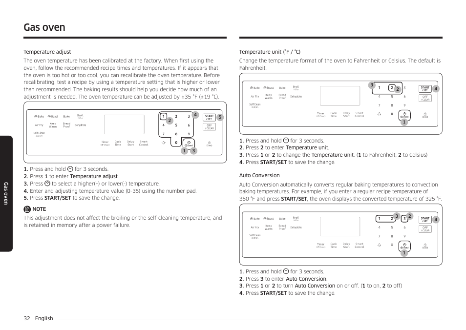 Gas oven | Samsung 30 Inch Freestanding Gas Smart Range Owners Guide User Manual | Page 32 / 164