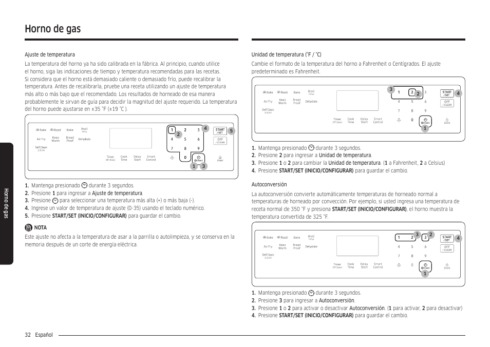 Horno de gas | Samsung 30 Inch Freestanding Gas Smart Range Owners Guide User Manual | Page 88 / 164