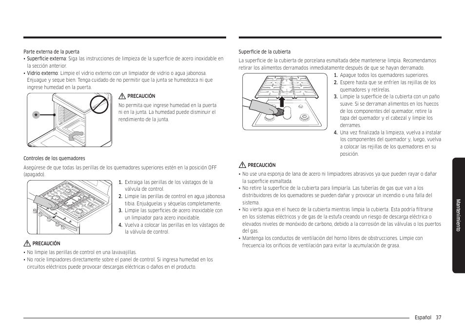 Samsung 30 Inch Freestanding Gas Smart Range Owners Guide User Manual | Page 93 / 164