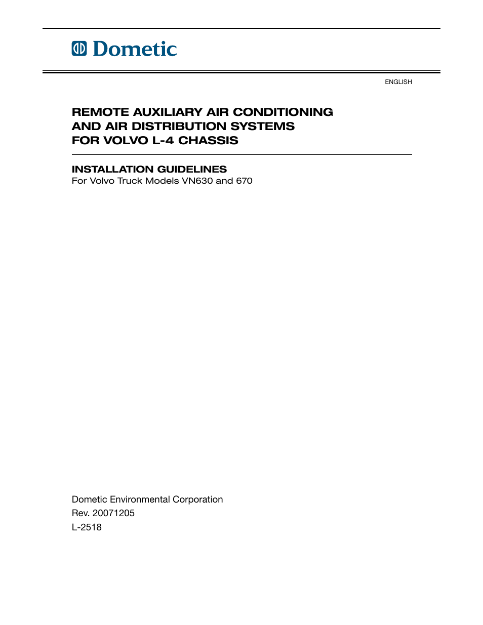 Dometic VN670 User Manual | 12 pages