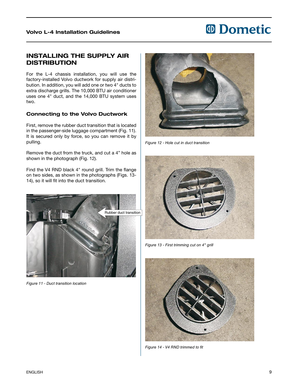 Installing the supply air distribution | Dometic VN670 User Manual | Page 9 / 12
