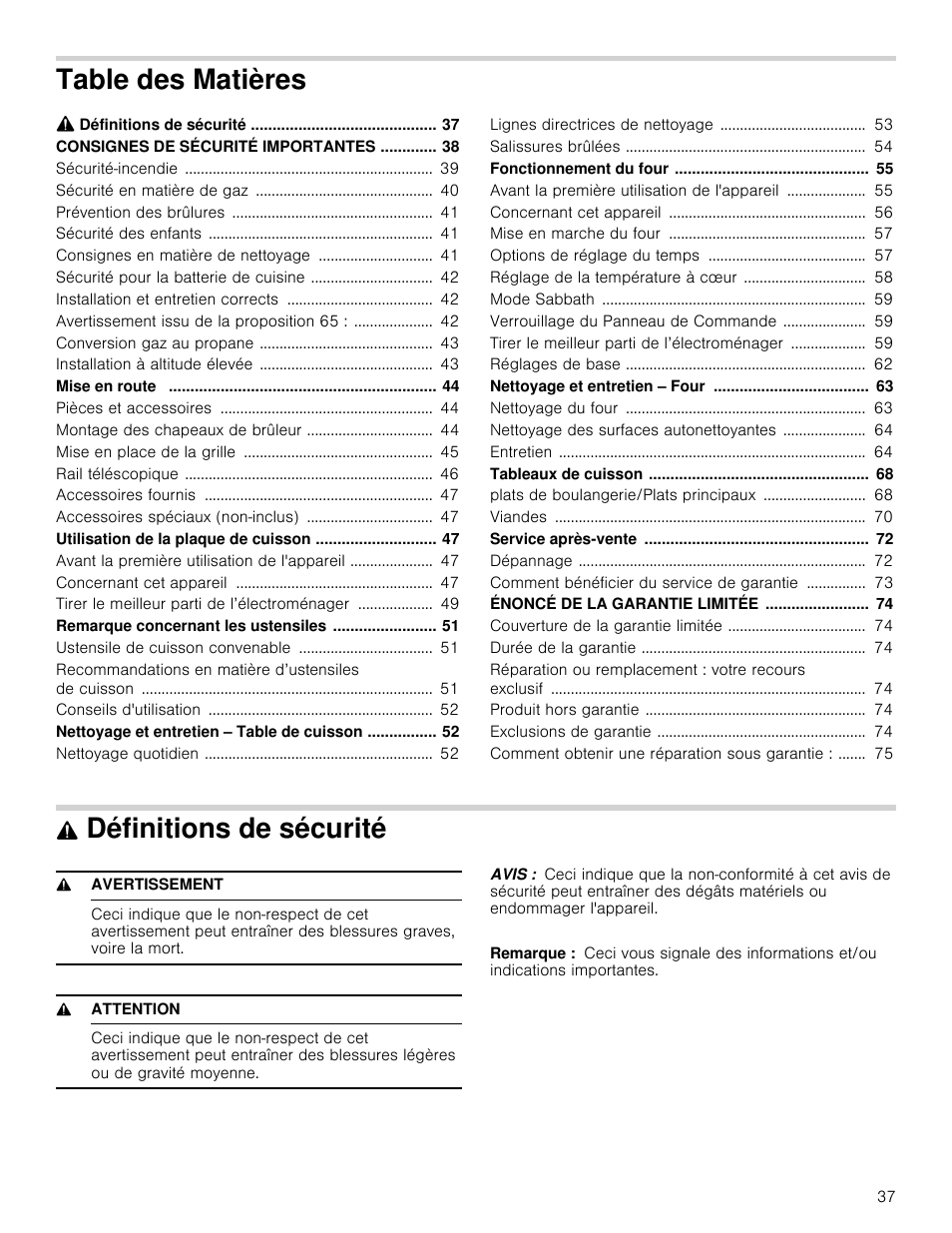 Bosch 800 Series 30 Inch Freestanding Dual Fuel Range Use and Care Manual User Manual | Page 37 / 76