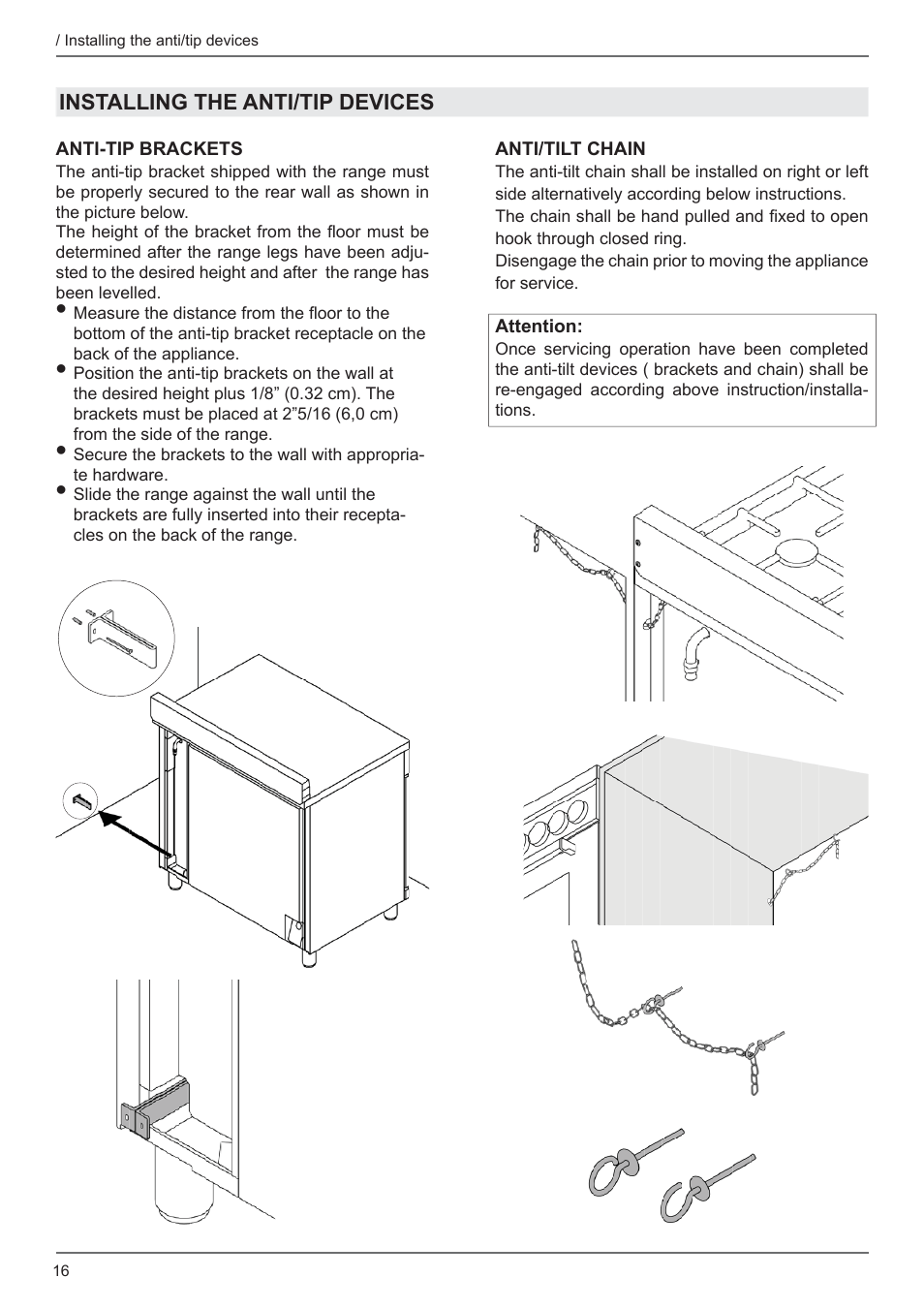 Bertazzoni Master Series 36 Inch Freestanding Induction Range Installation Instructions User Manual | Page 16 / 36