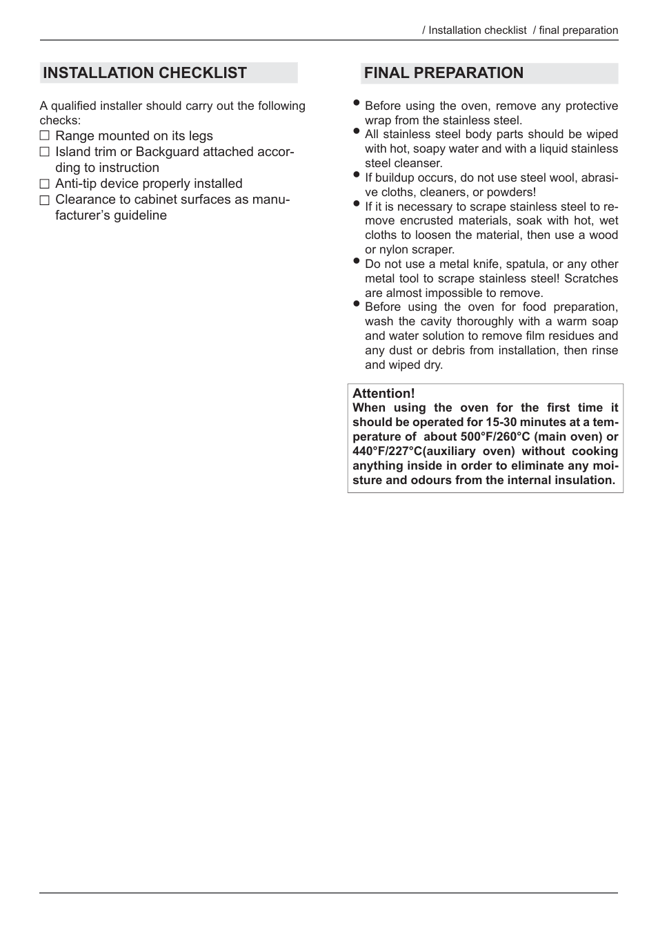Bertazzoni Master Series 36 Inch Freestanding Induction Range Installation Instructions User Manual | Page 17 / 36
