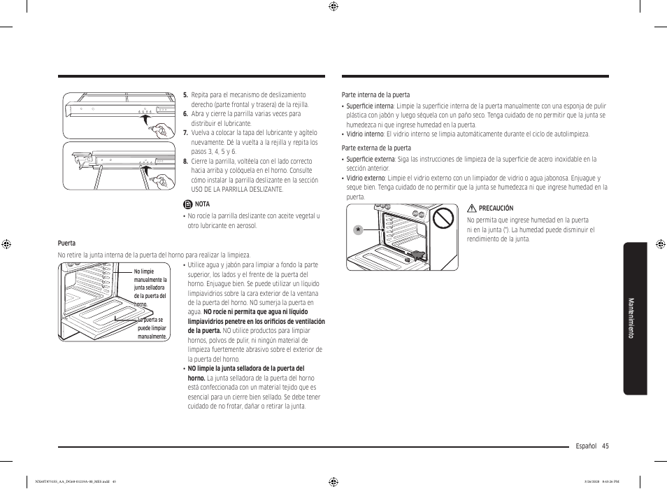 Samsung 30 Inch Slide-in Gas Smart Range Owner Manual User Manual | Page 109 / 192