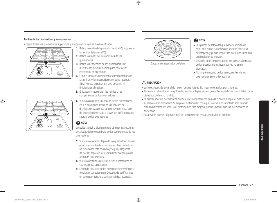 Samsung 30 Inch Slide-in Gas Smart Range Owner Manual User Manual | Page 111 / 192