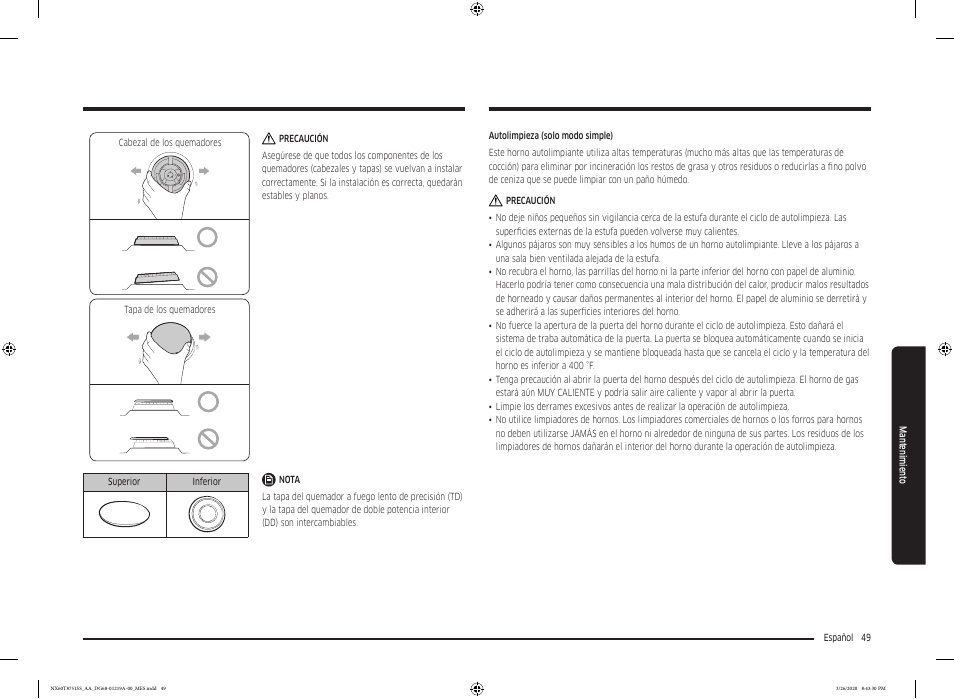 Samsung 30 Inch Slide-in Gas Smart Range Owner Manual User Manual | Page 113 / 192