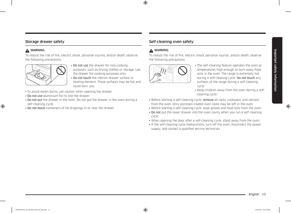 Samsung 30 Inch Slide-in Gas Smart Range Owner Manual User Manual | Page 13 / 192