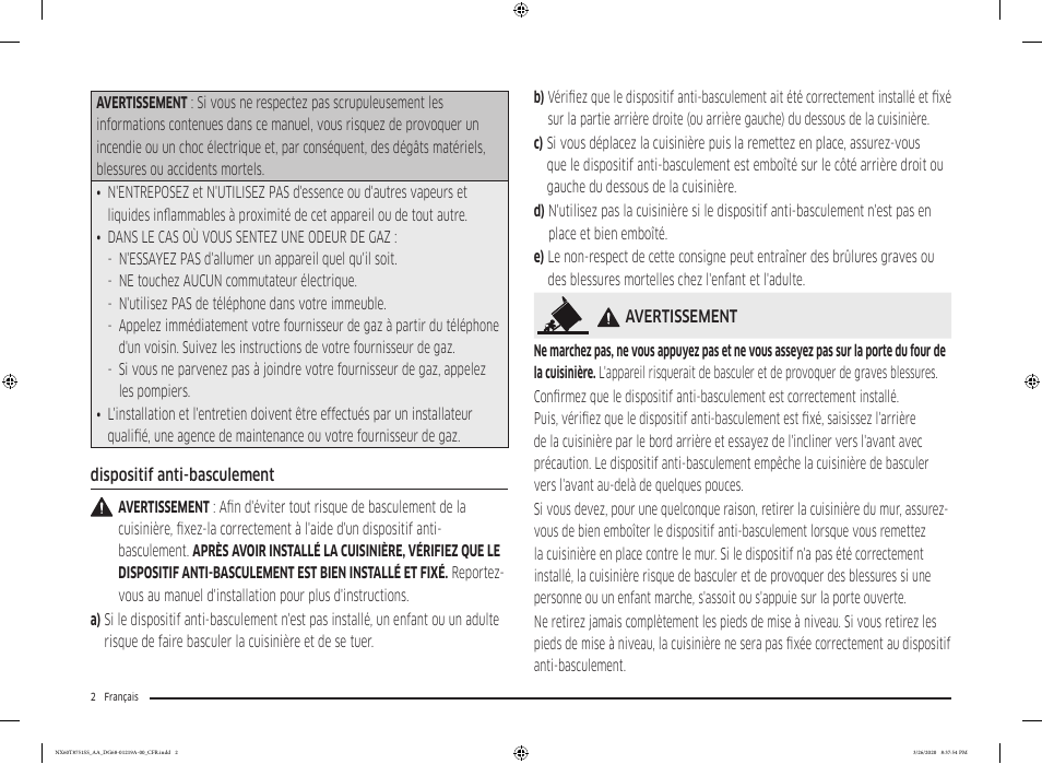 Samsung 30 Inch Slide-in Gas Smart Range Owner Manual User Manual | Page 130 / 192