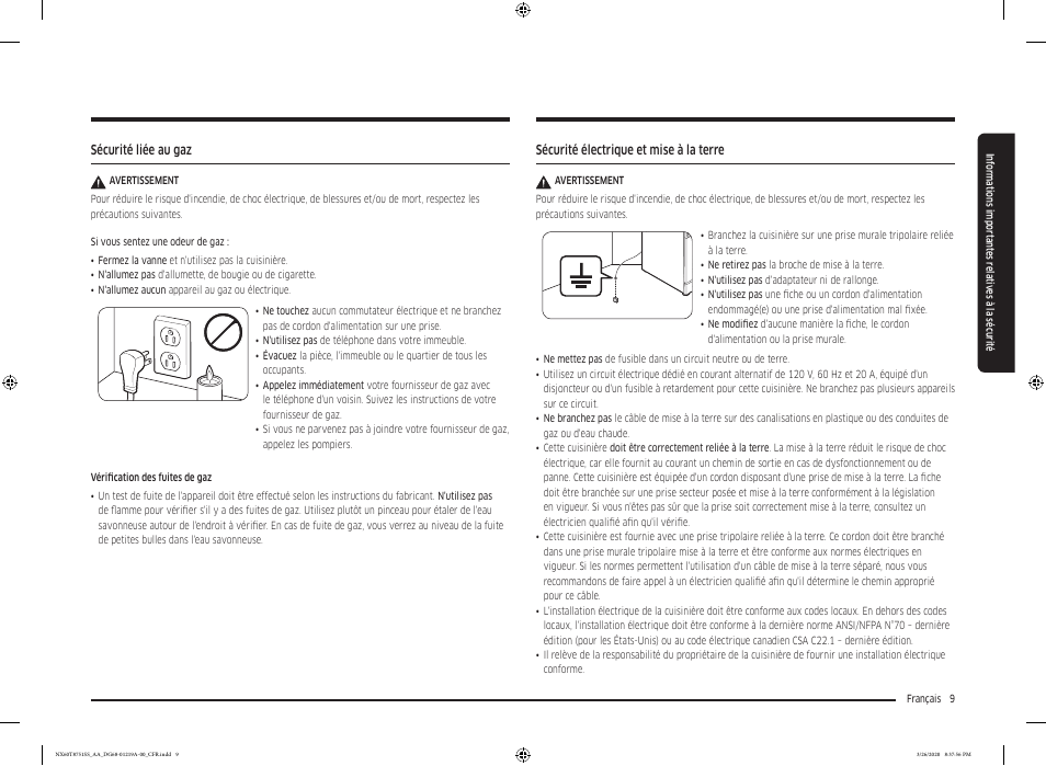 Samsung 30 Inch Slide-in Gas Smart Range Owner Manual User Manual | Page 137 / 192