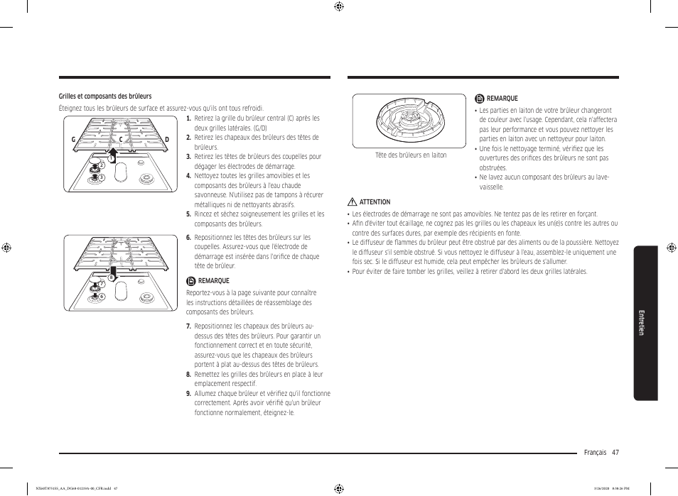 Samsung 30 Inch Slide-in Gas Smart Range Owner Manual User Manual | Page 175 / 192