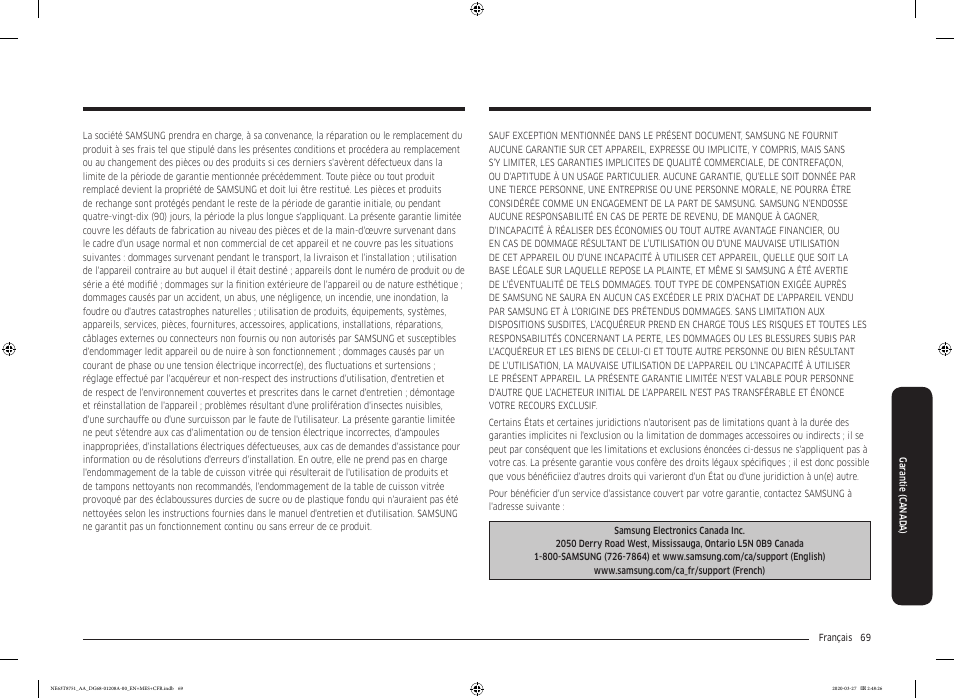Samsung 30 Inch Slide-in Electric Smart Range Owner Manual User Manual | Page 213 / 216
