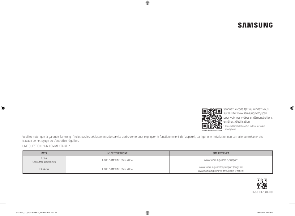 Samsung 30 Inch Slide-in Electric Smart Range Owner Manual User Manual | Page 216 / 216
