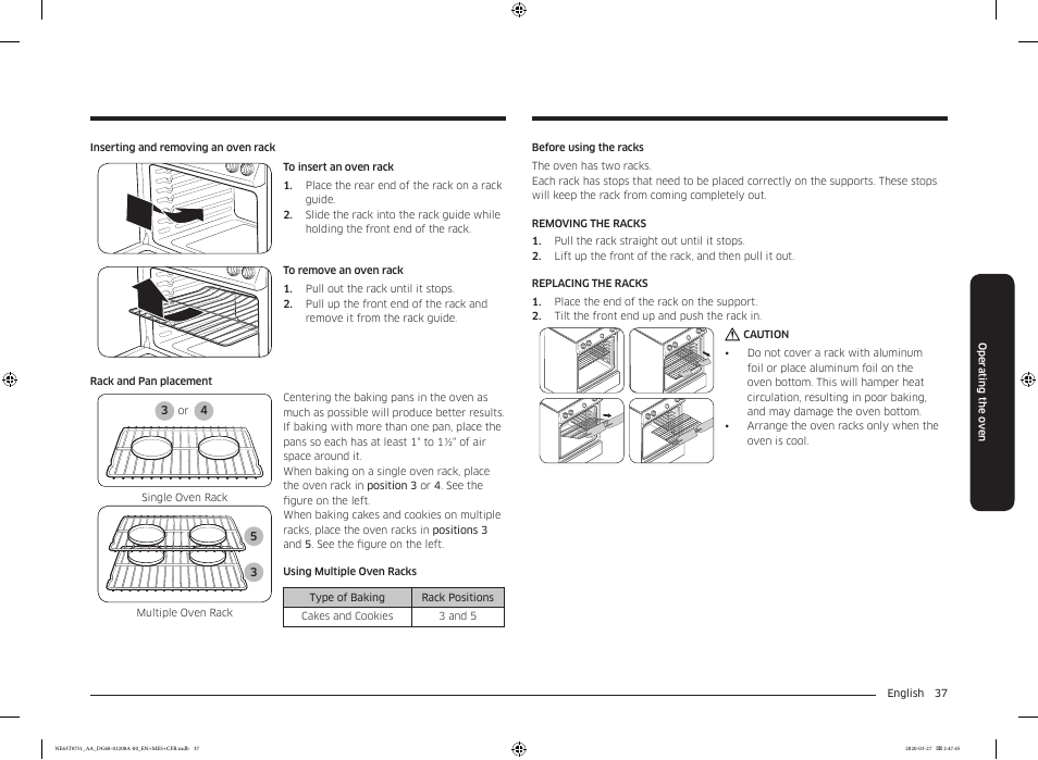 Samsung 30 Inch Slide-in Electric Smart Range Owner Manual User Manual | Page 37 / 216