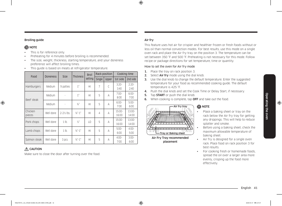 Samsung 30 Inch Slide-in Electric Smart Range Owner Manual User Manual | Page 41 / 216