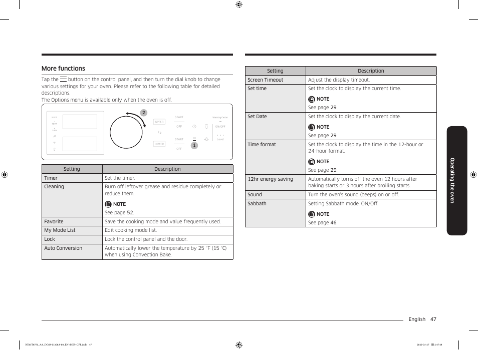 More functions | Samsung 30 Inch Slide-in Electric Smart Range Owner Manual User Manual | Page 47 / 216