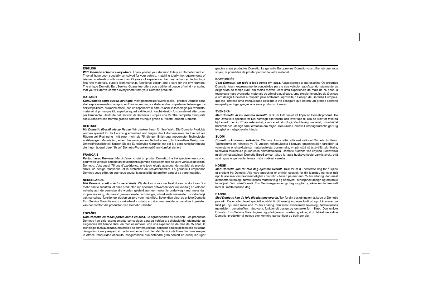 Dometic TEC 40D User Manual | Page 2 / 28