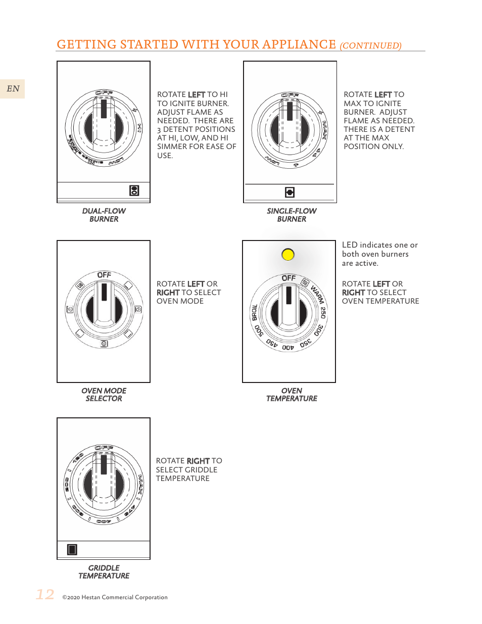 Getting started with your appliance | Hestan 30 Inch Freestanding Professional Gas Range Use and Care Manual User Manual | Page 14 / 80