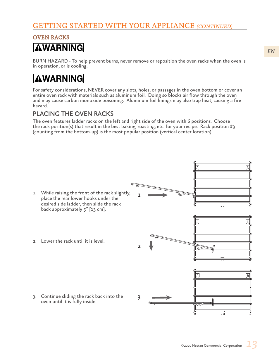 Getting started with your appliance | Hestan 30 Inch Freestanding Professional Gas Range Use and Care Manual User Manual | Page 15 / 80