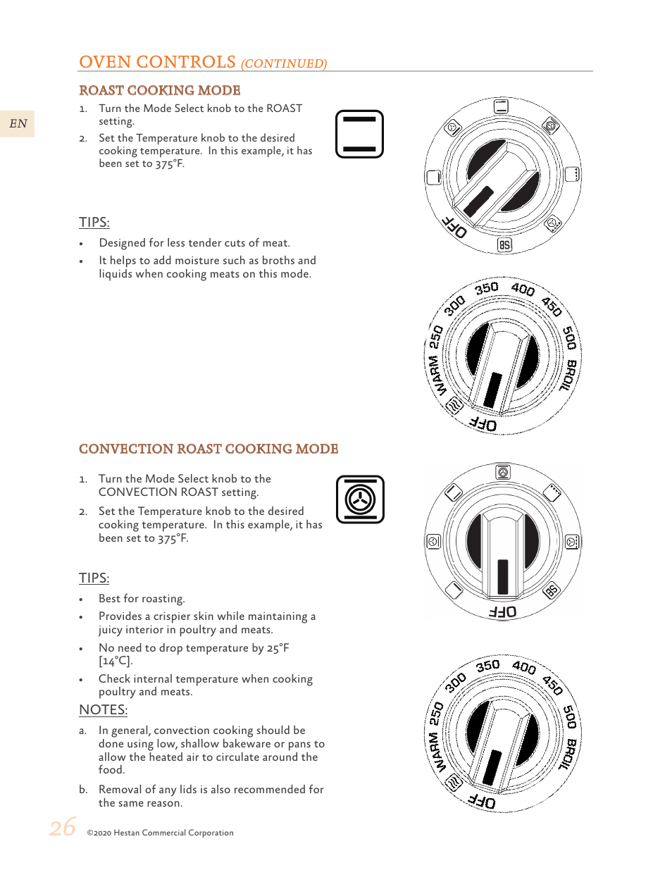 Oven controls | Hestan 30 Inch Freestanding Professional Gas Range Use and Care Manual User Manual | Page 28 / 80