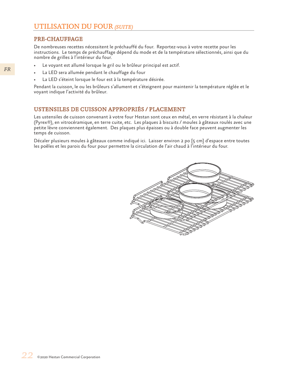 Utilisation du four | Hestan 30 Inch Freestanding Professional Gas Range Use and Care Manual User Manual | Page 62 / 80