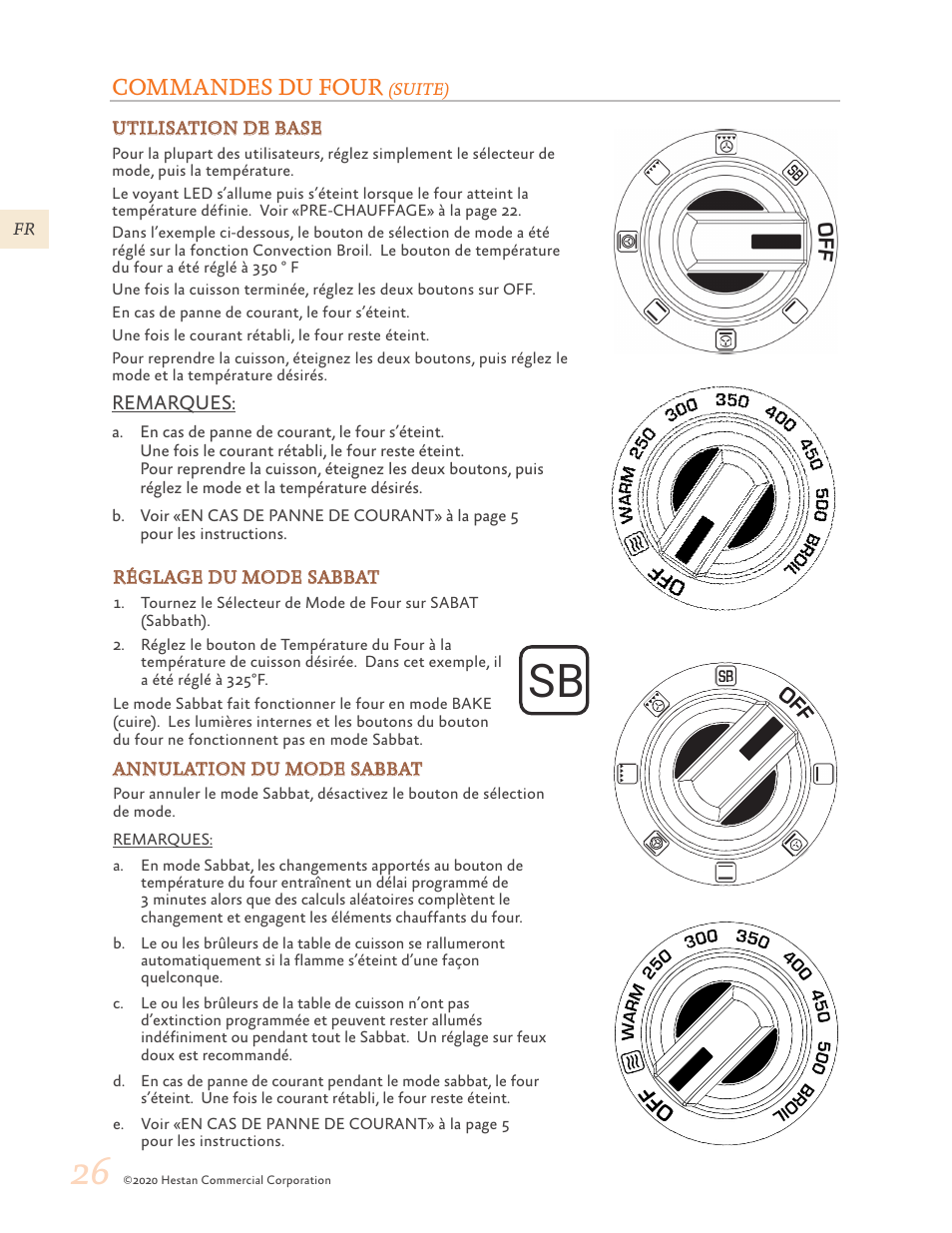 Commandes du four | Hestan 30 Inch Freestanding Professional Gas Range Use and Care Manual User Manual | Page 66 / 80