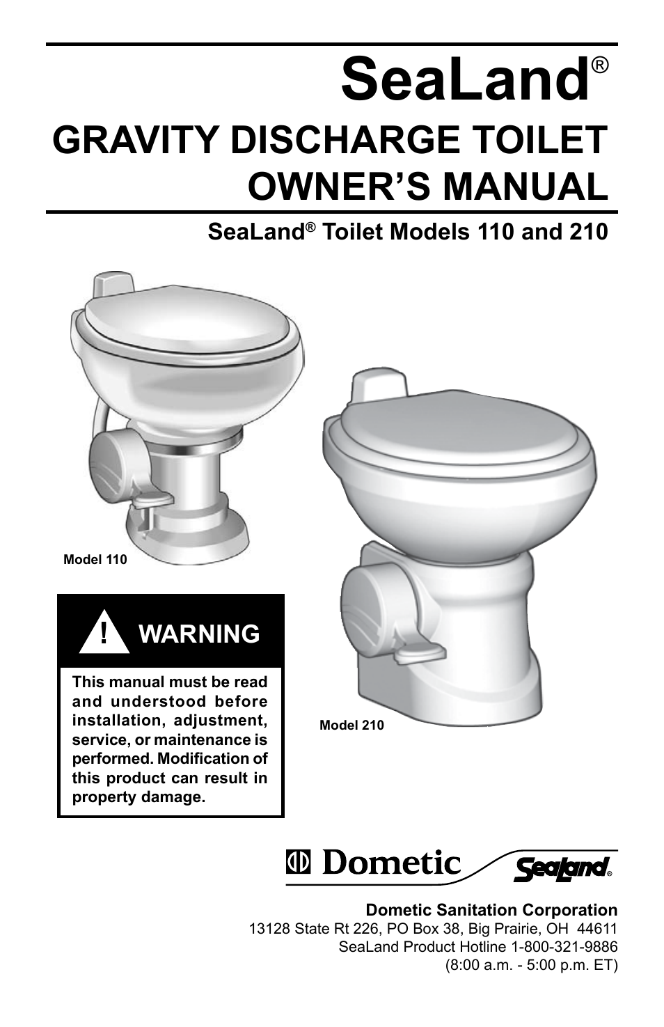 Dometic SEALAND 110 User Manual | 8 pages