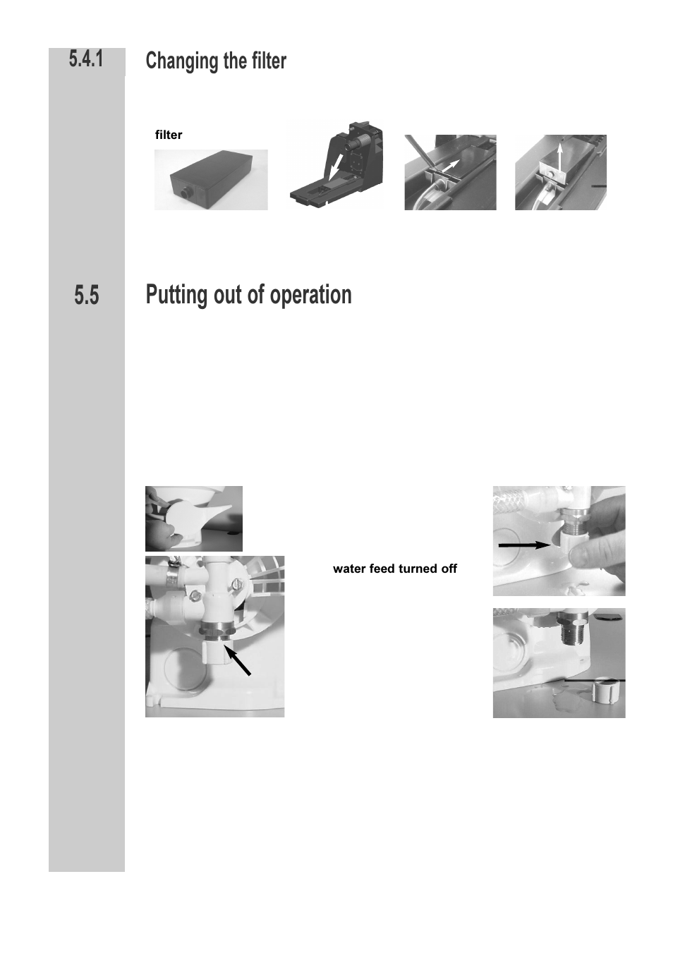 Putting out of operation, Changing the filter | Dometic VT 2500 User Manual | Page 7 / 16
