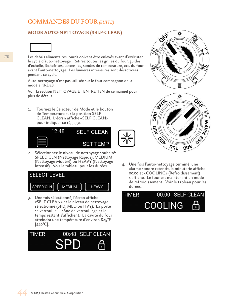 Avis, Commandes du four | Hestan 48 Inch Freestanding Dual Fuel Range Use and Care Manual User Manual | Page 100 / 112