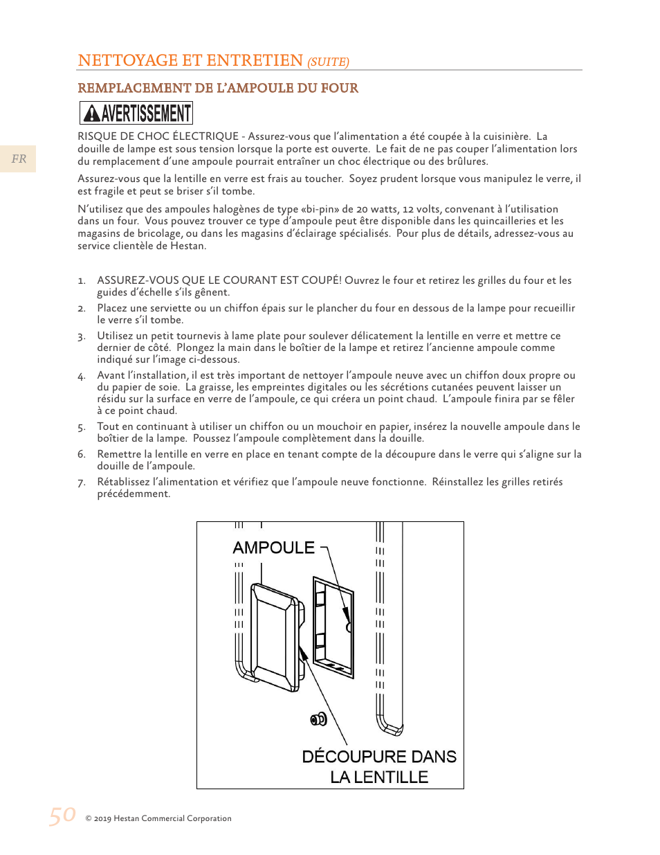 Nettoyage et entretien | Hestan 48 Inch Freestanding Dual Fuel Range Use and Care Manual User Manual | Page 106 / 112