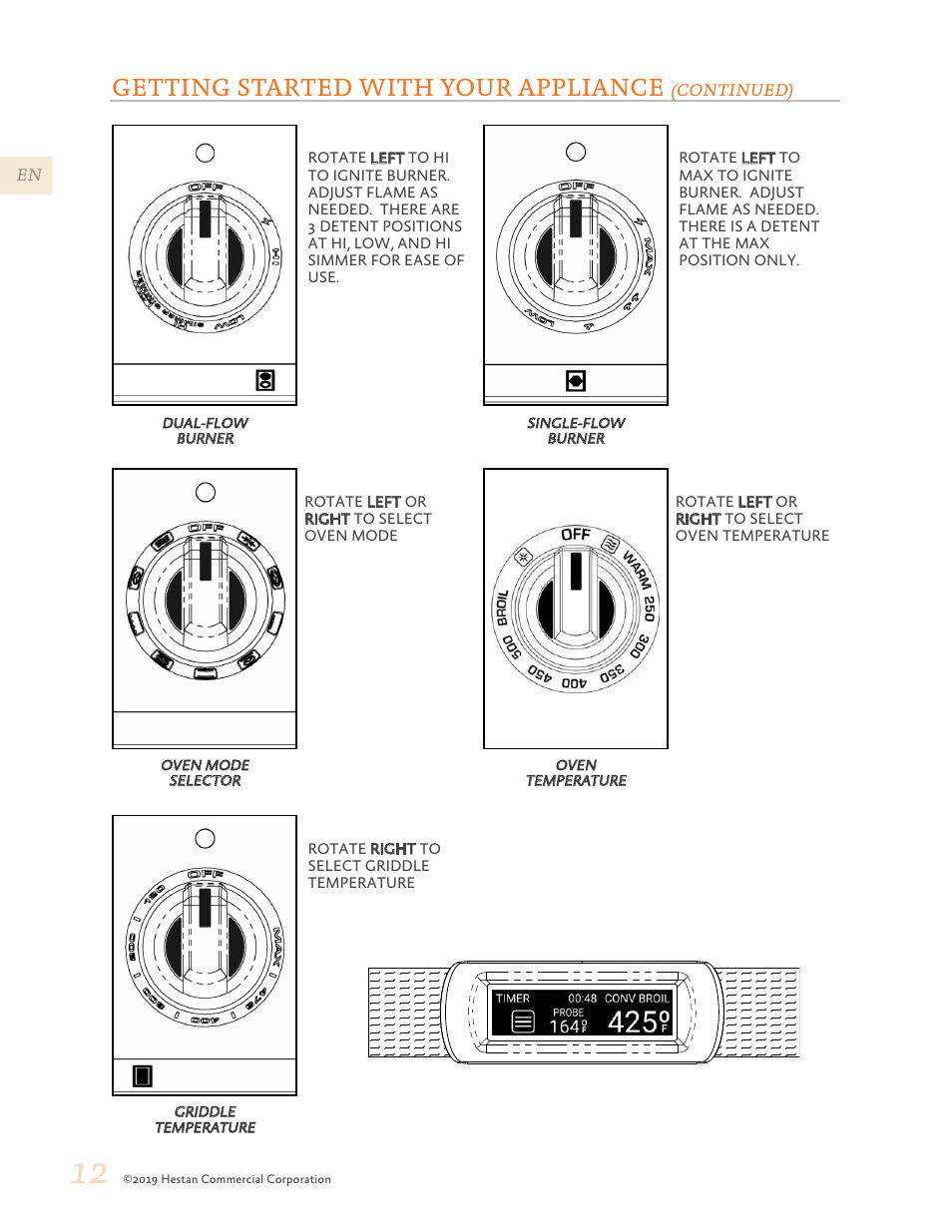 Getting started with your appliance | Hestan 48 Inch Freestanding Dual Fuel Range Use and Care Manual User Manual | Page 14 / 112