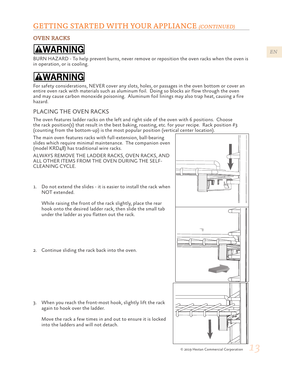 Getting started with your appliance | Hestan 48 Inch Freestanding Dual Fuel Range Use and Care Manual User Manual | Page 15 / 112