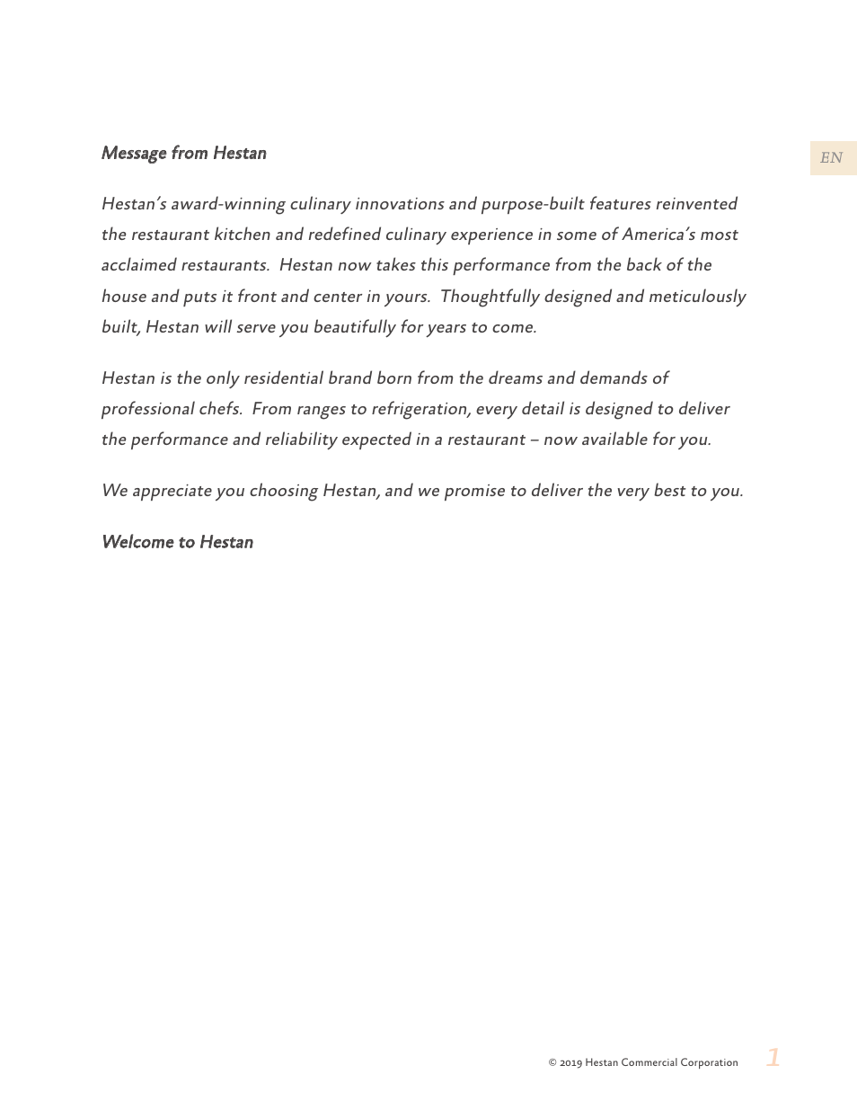 Hestan 48 Inch Freestanding Dual Fuel Range Use and Care Manual User Manual | Page 3 / 112