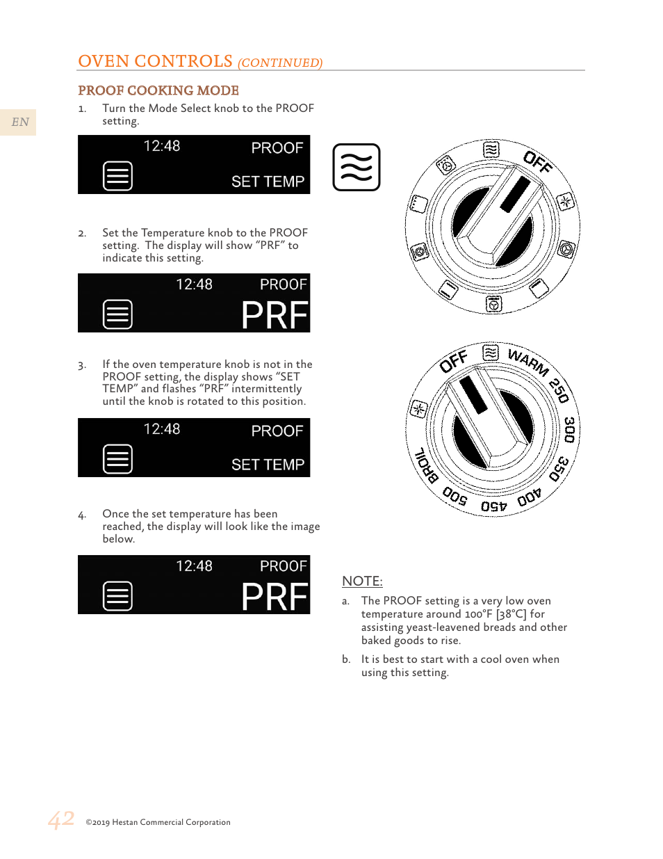 Oven controls | Hestan 48 Inch Freestanding Dual Fuel Range Use and Care Manual User Manual | Page 44 / 112