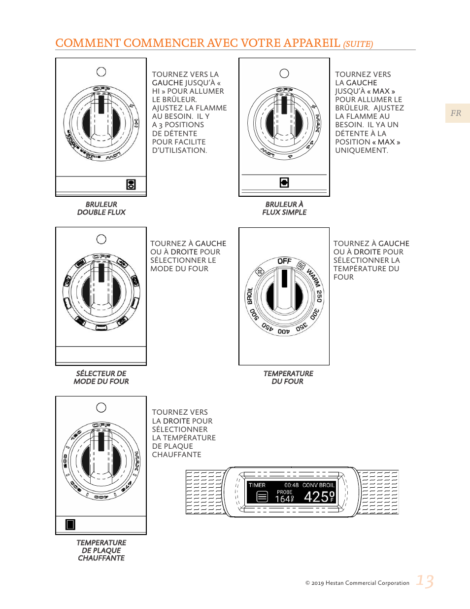 Comment commencer avec votre appareil | Hestan 48 Inch Freestanding Dual Fuel Range Use and Care Manual User Manual | Page 69 / 112