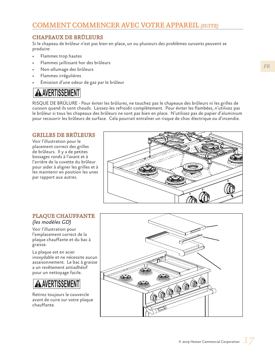 Comment commencer avec votre appareil | Hestan 48 Inch Freestanding Dual Fuel Range Use and Care Manual User Manual | Page 73 / 112