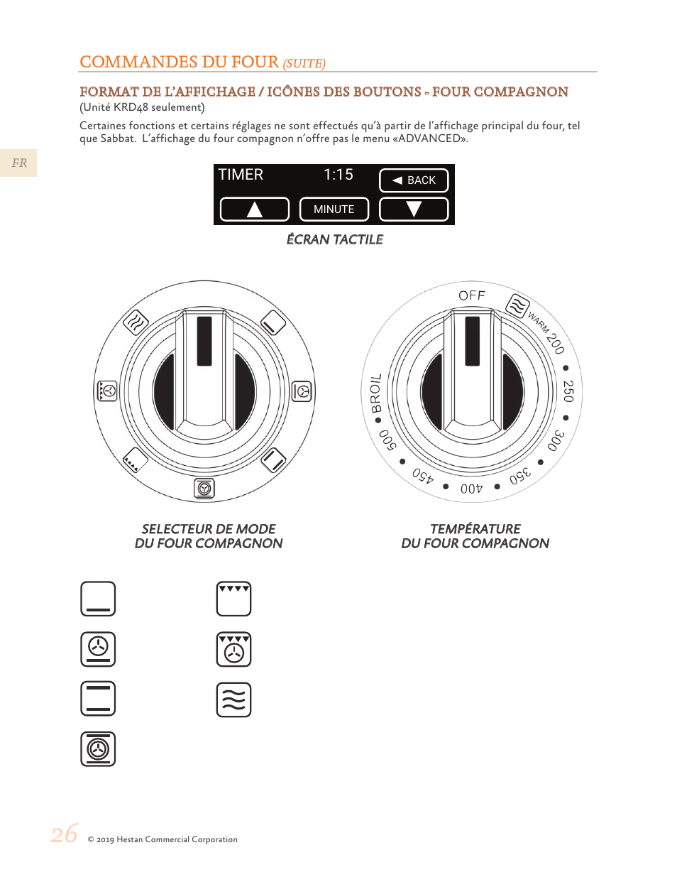 Commandes du four | Hestan 48 Inch Freestanding Dual Fuel Range Use and Care Manual User Manual | Page 82 / 112