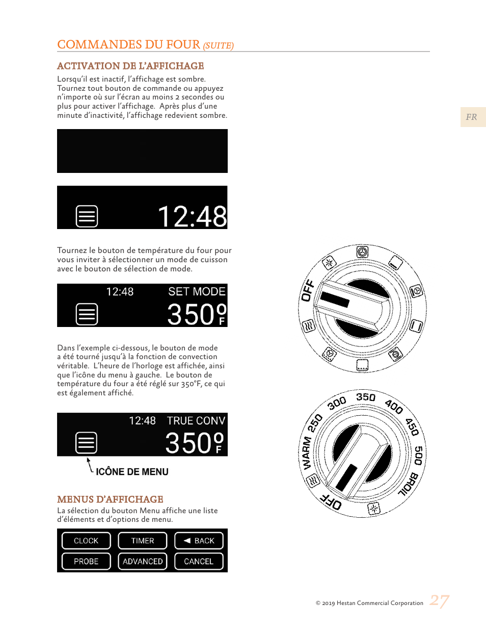 Commandes du four | Hestan 48 Inch Freestanding Dual Fuel Range Use and Care Manual User Manual | Page 83 / 112