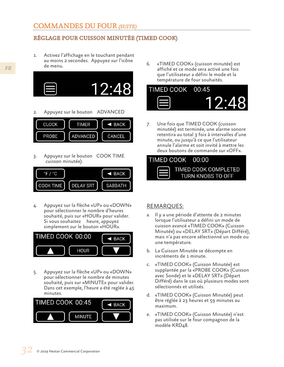 Commandes du four | Hestan 48 Inch Freestanding Dual Fuel Range Use and Care Manual User Manual | Page 88 / 112