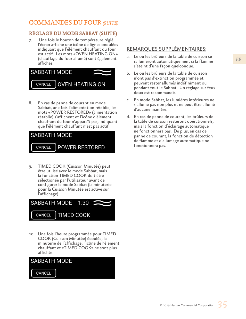 Commandes du four | Hestan 48 Inch Freestanding Dual Fuel Range Use and Care Manual User Manual | Page 91 / 112