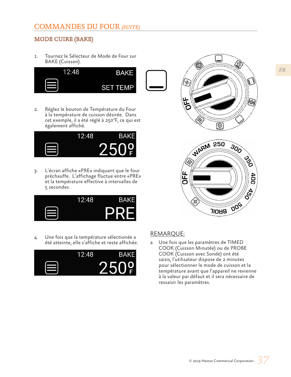 Commandes du four | Hestan 48 Inch Freestanding Dual Fuel Range Use and Care Manual User Manual | Page 93 / 112