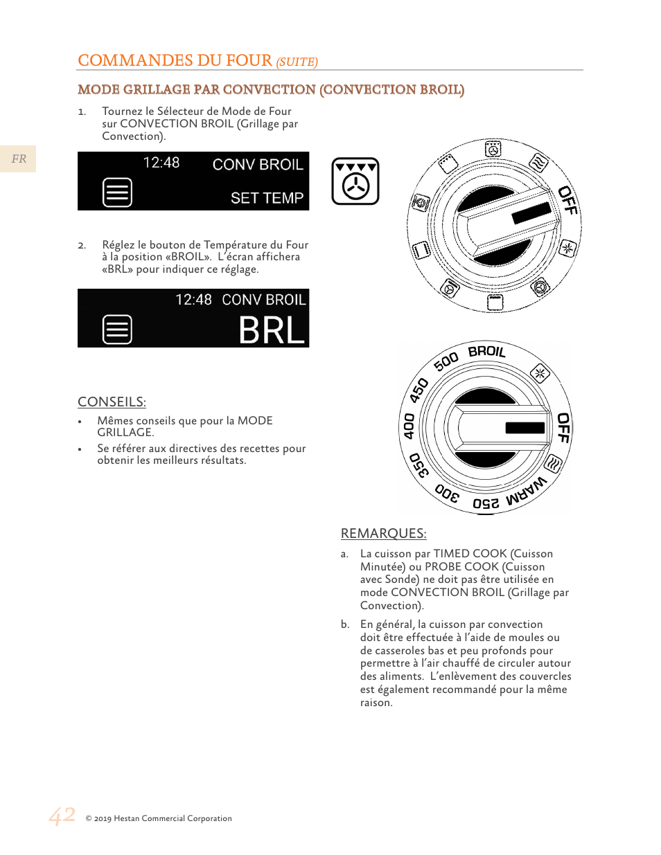 Commandes du four | Hestan 48 Inch Freestanding Dual Fuel Range Use and Care Manual User Manual | Page 98 / 112