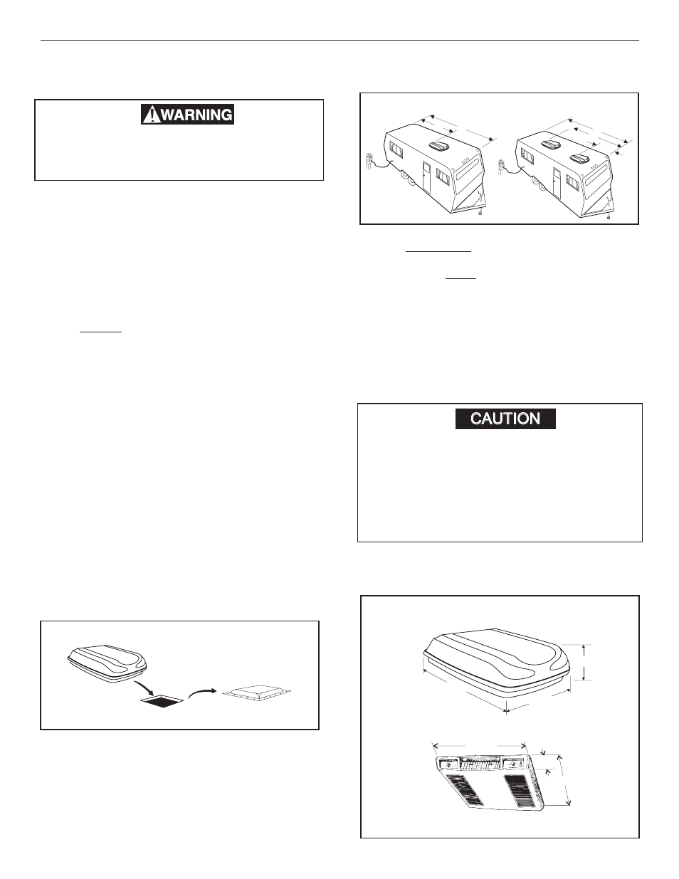 Caution, Installation instructions | Dometic 630025.331 User Manual | Page 4 / 10